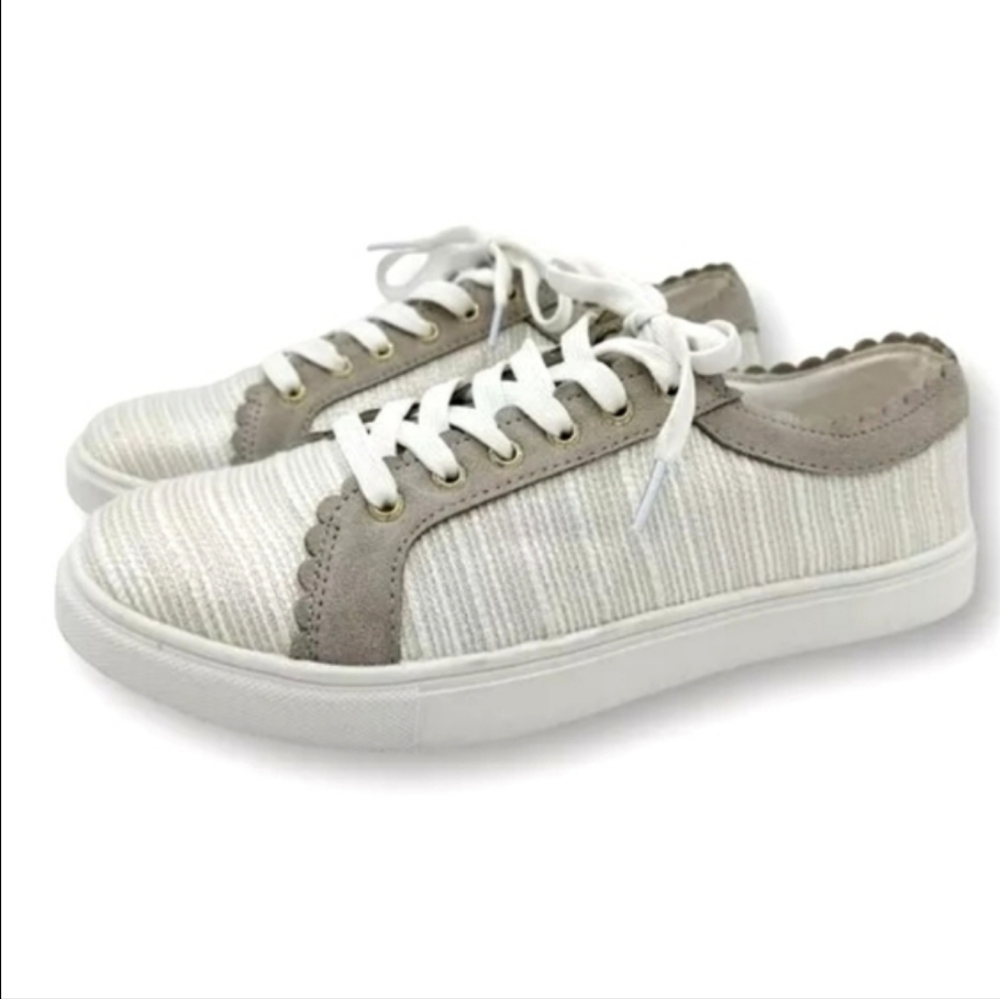 Jack Rogers TEAGAN Sneakers in beautiful beige scalloped